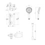 Комплект Qtap Robin Black Matt: Змішувач QTROB4060102B + Тримач QT829910842854OB + Шланг QTHADPVCSQ160B + Лійка QTRUC125BLM45951
