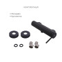 Комплект Qtap Robin Black Matt: Змішувач QTROB4060102B + Тримач QT829910842854OB + Шланг QTHADPVCSQ160B + Лійка QTRUC125BLM45951