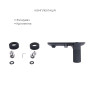 Комплект Qtap Robin Black Matt: Змішувач QTROB4060102B + Тримач QT829910842854OB + Шланг QTHADPVCSQ160B + Лійка QTRUC125BLM45951