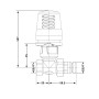Кран радіаторний термостатичний Icma 3/4"ВЗ прямий №765+940 82765AD06940