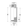 Подовжувач хромований Thermo Alliance Forte 1/2"ВЗ, L=50 мм TAF1301550