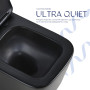 Унітаз підвісний Qtap Crow Ultra Quiet 485×340×290 мм, Matt Black, з сидінням Slim Duroplast/ Soft-close/ Quick Release QT05335171MB