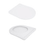 Унітаз підвісний Jay Rimless 485×360×320 мм, White, з сидінням Slim Duroplast/ Soft-close/ Quick Relase QT07335177RW Qtap