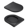 Унітаз підвісний Qtap Jay Ultra Quiet 485х360х320 мм, Matt Black, сидінням Slim Duroplast/ Soft-close/ Quick Relase QT07335177MB