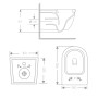 Унітаз підвісний Qtap Jay Ultra Quiet 485х360х320 мм, Matt Black, сидінням Slim Duroplast/ Soft-close/ Quick Relase QT07335177MB