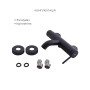 Комплект для ванни Qtap Robin Black: Змішувачі QTROB3060102B+QTROB1060M102B+Тримач QT829910842854OB+Шланг QT054BL43074+Лійка QTRUC125BLM45776