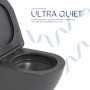 Унітаз підвісний Robin Ultra Quiet 490×365×325 мм, Anthracite, з сидінням Slim Duroplast / Soft-close / Quick Release QT13332381АSAN Qtap