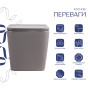 Унітаз підвісний Tern Ultra Quiet 490×365×325 мм, Stone Grey, з сидінням Slim Duroplast / Soft-close / Quick Release QT17332303ASSG Qtap