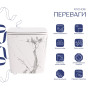 Унітаз підвісний Tern Ultra Quiet 490×365×325 мм, Marble, з сидінням Slim Duroplast / Soft-close / Quick Release QT17332303ASMR Qtap