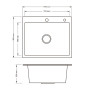 Lidz Handmade H6050H Мийка для кухні інтегрована Decor Honeycomb 2,5/0,5 мм LDH6050DEC48370