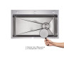 Lidz Handmade H7545 Мийка для кухні інтегрована Decor Honeycomb 3,0/1,0 мм LDH7545DEC48372