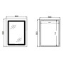 Дзеркало Qtap Cardinal (CA2) 600х800 з LED-підсвічуванням Touch, з антизапотіванням, з димером, рег. темп. кольору (3000-6500K) Reverse QT0478C608048453