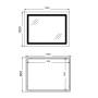 Дзеркало Qtap Cardinal (CA2) 1200х800 з LED-підсвічуванням Touch, з антизапотіванням, з димером, рег. темп. кольору (3000-6500K) QT0478C1208048454
