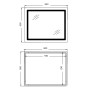 Дзеркало Qtap Cardinal (CA2) 800х600 з LED-підсвічуванням Touch, з антизапотіванням, з димером, рег. темп. кольору (3000-6500K) Reverse QT0478C806048457