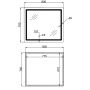 Дзеркало Qtap Mideya (MI2) 800х700 з LED-підсвічуванням Touch, з антизапотіванням, з димером, рег. яскравості QT2078NCF807048476
