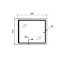 Дзеркало Qtap Mideya (MI2) 900х700 з LED-підсвічуванням Touch, з антизапотіванням, з димером, рег. яскравості QT2078NCF9070