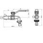 Кран кульовий для поливу Thermo Alliance Forte 1/2"З незамерзаючий TAF141W15