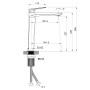 Змішувач для раковини високий Qtap Crow QTCRO269CRM48645 Chrome
