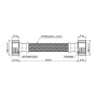 Шланг Forte для води D10 80 см NYLON 1/2"x1/2" ВВ TAF383W80 Thermo Alliance