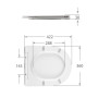Qtap Сидіння для унітаза (Jay 640, Swan 640) 422x360x30 мм, White, з мікроліфтом, Slim Duroplast, Quick Release QTSC179W48699