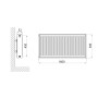 Радіатор сталевий Thermo Alliance IMAS 11 тип 500х1600 бічне підключення 1691 Вт