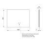 Дзеркало Qtap Taurus (TA1) 1000×800 мм з LED-підсвічуванням Touch, з антизапотіванням, з димером, рег. темп. кольору (3000-6500K) QTTAU100080048956