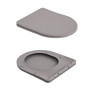 Унітаз підвісний Qtap Robin Ultra Quiet 520×365×340 мм, Stone grey, з сидінням Slim Duroplast / Soft-close / Quick Release QTROB26SG48996
