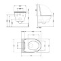 Унітаз підвісний Qtap Robin Ultra Quiet 520×365×340 мм, Marble, з сидінням Slim Duroplast / Soft-close / Quick Release QTROB26MR48998