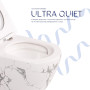 Унітаз підвісний Qtap Robin Ultra Quiet 520×365×340 мм, Marble, з сидінням Slim Duroplast / Soft-close / Quick Release QTROB26MR48998