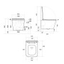Унітаз підвісний Qtap Tern Ultra Quiet 520×345×325 мм, Anthracite, з сидінням Slim Duroplast / Soft-close / Quick Release QTTER26AN48999
