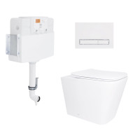 Готове рішення Qtap для ванної кімнати: Унітаз напольний Tern Ultra Quiet QT17223303AW + інсталяція QT0122490S+ клавіша QT0111M08V1384W