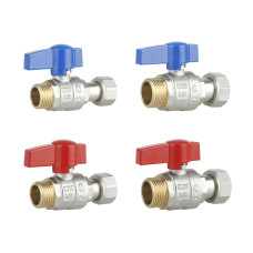 Комплект прямих кранів Thermo Alliance Standart 1/2"ВН-3/4"ВН з накидною гайкою для підключення котла TAS262RBW1520