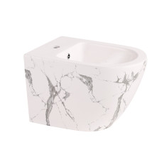 Біде підвісне Qtap Robin 515x370x350 мм, Marble QT13551381GMR