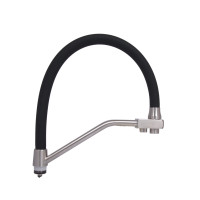 Вилив в зборі Lidz (300х280х32) для змішувача для кухні Aria 020F3 Nickel/Black LDARI3002803249336