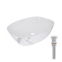 Раковина накладна Qtap Cardinal 500х380х140 мм, Marble, прямокутна, з донним клапаном QTCAR188MR49826