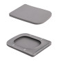 Унітаз підвісний Qtap Tern Ultra Quiet 520×345×325 мм, Stone grey, з сидінням Slim Duroplast / Soft-close / Quick Release QTTER26SG49000