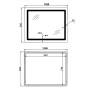 Дзеркало Lidz Kubis (KU2) 1200х800 з LED-підсвічуванням Touch, з антизапотіванням, з димером, рег. яскравості LDKUB120080049007