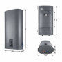 Водонагрівач електричний Thermo Alliance 80 л Grey, плоский вертикальний, мокрий ТЕН 2 кВт (0,8+1,2) DT80V20G(PD)/2G