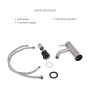 Акційний набір: Lidz Aria 0011F Змішувач для раковини (k35) Nickel + Lidz Aria 1031 Душова система на 3 споживача (з виливом) (k35) Nickel