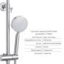 Акційний набір: Lidz Aria 0011F Змішувач для раковини (k35) Nickel + Lidz Aria 1120 Душова стійка універсальна на два споживача Nickel