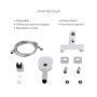 Акційний набір Qtap: Змішувач для раковини QTGEM270CRW45675 Chrome/White + Змішувач для ванни (з душовим гарнітуром) QTGEM259CRW45683 Chrome/White