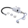 Проточний кран-водонагрівач з гнучким виливом для кухні Lidz Warm 065 LDWAR065BLA49095 White/Black