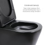 Комплект 2 в 1: підлоговий унітаз Qtap Scorpio Matt Black QT14226088AMB + набір гігієнічного душу Lidz Aria Black LDARI110BLA43394