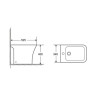 Біде підлогове Qtap Presto Quadro 540×340×400 мм, White QTPRE29W49124