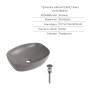 Qtap Комплект Robin Stone grey 3 в 1: підвісний унітаз Ultra Quiet + біде підвісне + раковина накладна QTROBSG49158