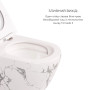 Qtap Комплект Robin Marble 3 в 1: підвісний унітаз Ultra Quiet + біде підвісне + раковина накладна QTROBMR49160