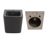 Qtap Комплект Tern Anthracite 3 в 1: підвісний унітаз Ultra Quiet + біде підвісне + раковина накладна QTROBAN49157