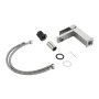 Змішувач для раковини низький Lidz Helix 001F (k35) LDHEL001FNKS49178 Nickel