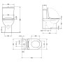 Унітаз підлоговий Qtap Stork Ultra Quiet 630×350×805 мм із сидінням Soft-close, White QTSTO27W49260