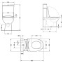 Унітаз підлоговий Qtap Leo Ultra Quiet 620×355×790 мм з сидінням Soft-close, White QTLEO27W49261
